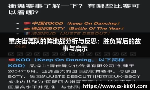 重庆街舞队的阵地战分析与反思：胜负背后的故事与启示